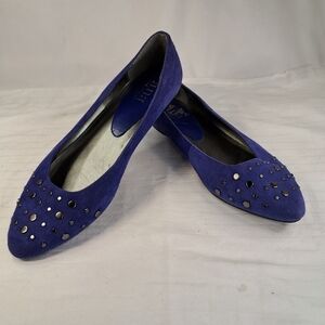 A.n.a Blue Studded Suede Flats Women's Size 9